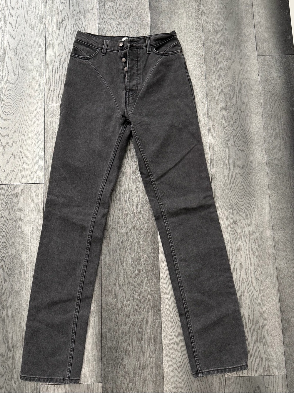 Magda Butrym High-Rise Black Straight Jeans